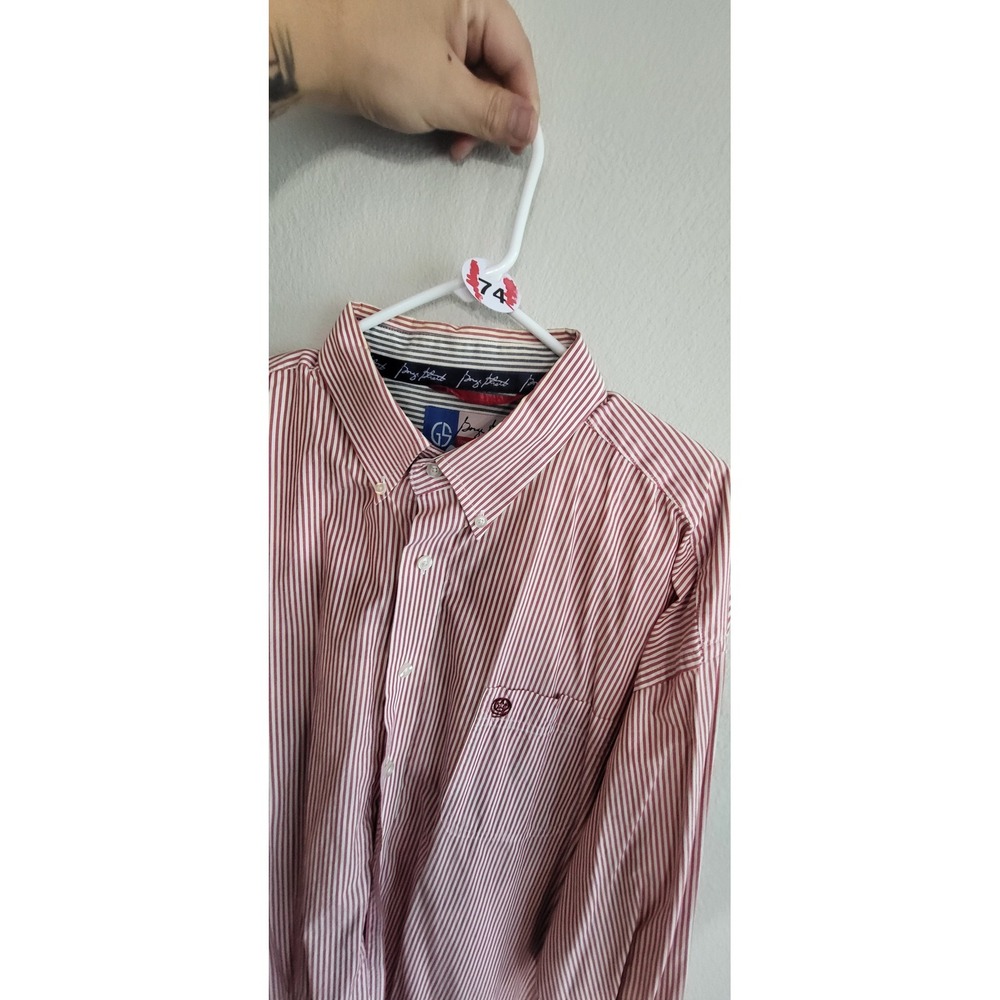 George Strait Western Pinstripe Cowboy Shirt Mens 3XL Long Sleeve #74